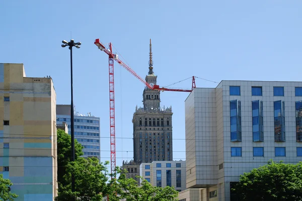Palácio da Cultura e Ciência em Varsóvia — Fotografia de Stock