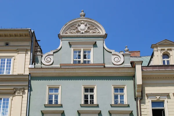 Gamla hus på stora torget i Krakow — Stockfoto
