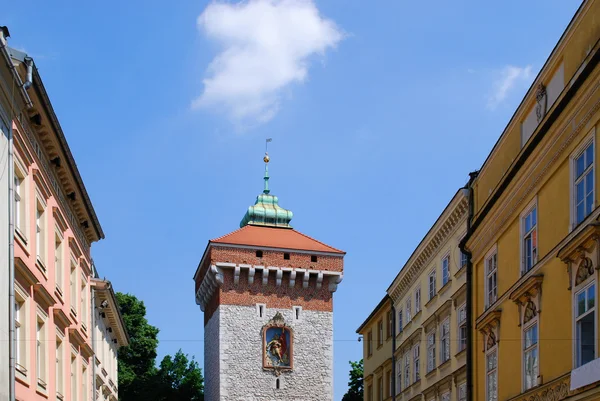 Florianska porten i krakow — Stockfoto
