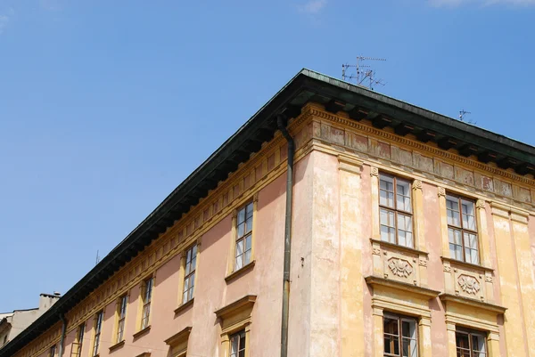クラクフのメイン広場の古い家 — ストック写真