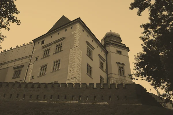 A királyi wawel-kastély, Krakkó régi stílusú fotó — Stock Fotó