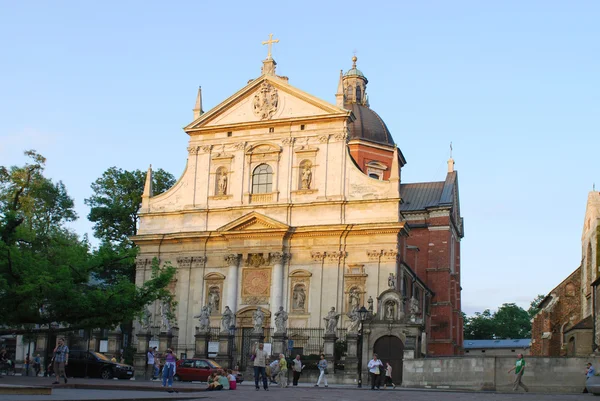 Kościół Świętych Apostołów Piotra i Pawła w Krakowie. — Zdjęcie stockowe