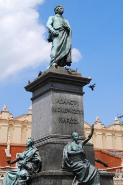 Statue of the Polish poet Adam Mickiewicz clipart