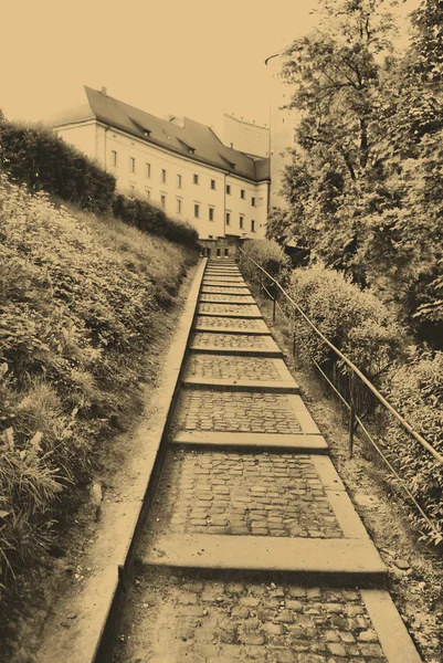 Στυλ παλιά φωτογραφία του wawel βασιλικό κάστρο, Κρακοβία — Φωτογραφία Αρχείου