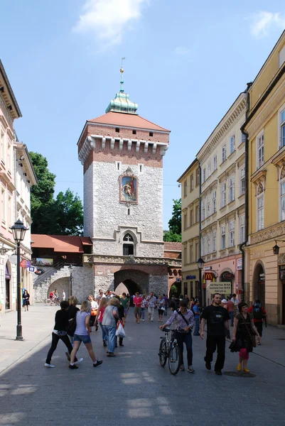 Florianska porten i Krakow — Stockfoto