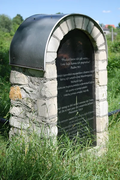 Ozarow Yahudilerin anısına bir anıt. Polonya — Stok fotoğraf