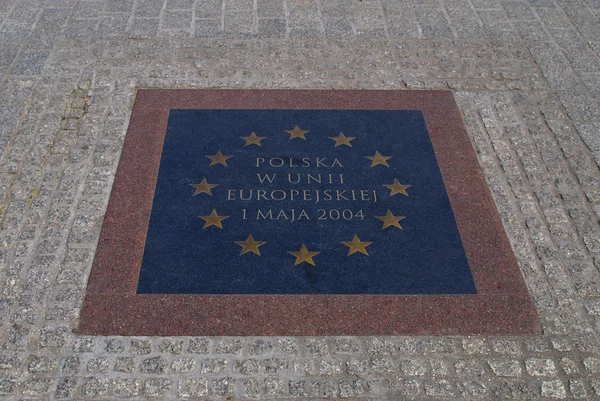 stock image A memorial plaque in the old city in Krakow