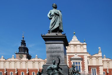 Statue of the Polish poet Adam Mickiewicz clipart