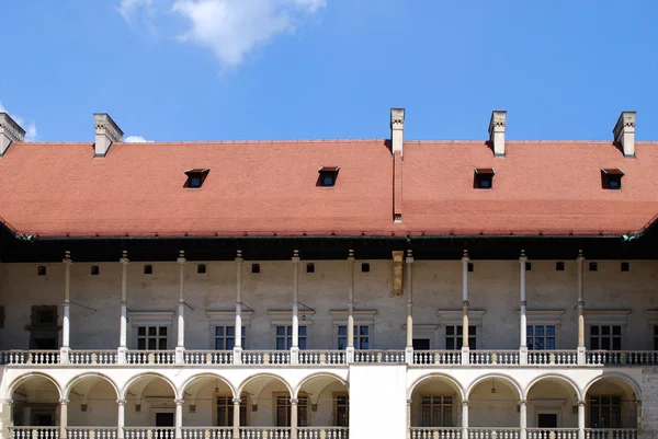 Arcadas renacentistas. Castillo Real de Wawel en Cracovia — Foto de Stock