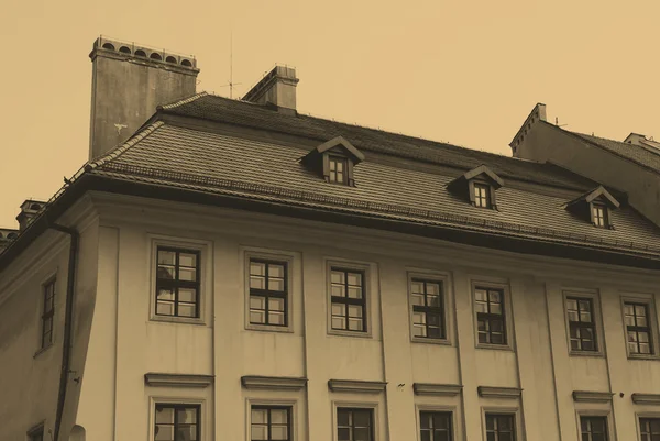 Ancienne photo de la maison à Cracovie — Photo