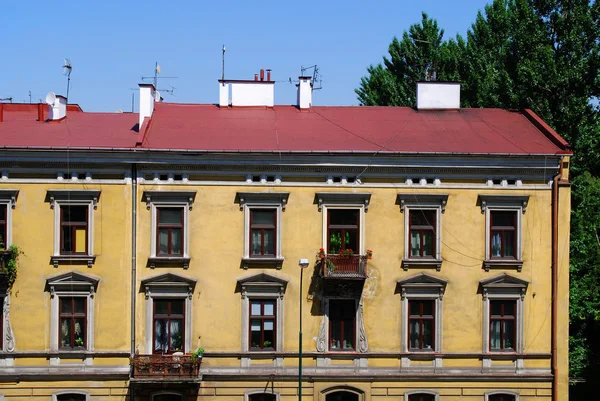 在克拉科夫旧城的房子 — 图库照片