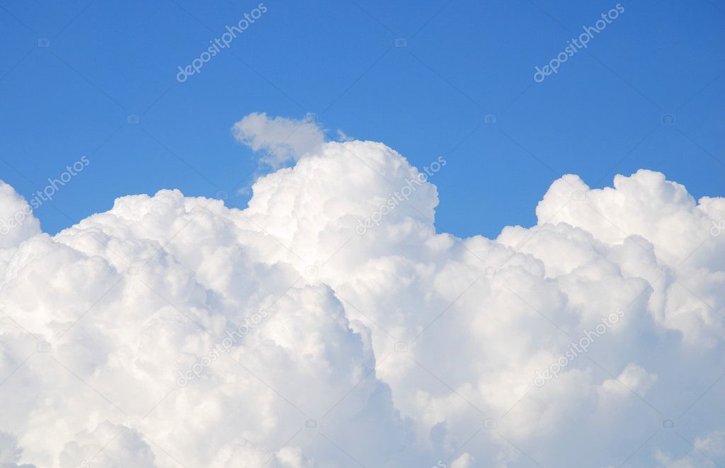Cloud on blue sky background.
