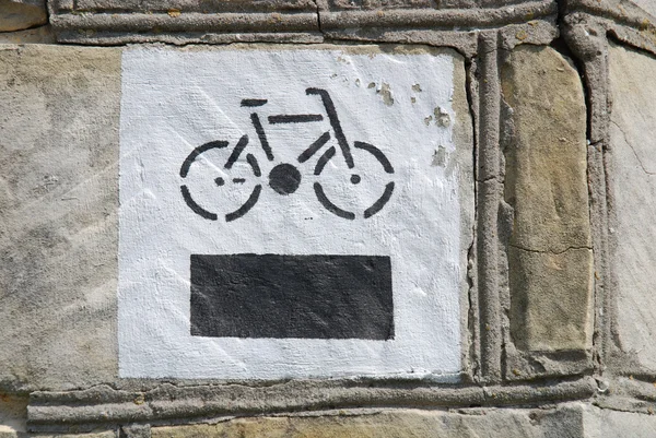 自行车标志 — 图库照片