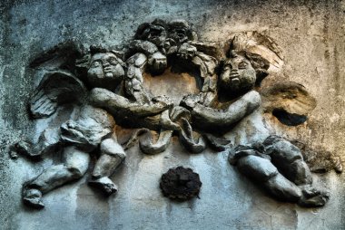 rakowicki cemetery in eski mezar taşı. Cracow.