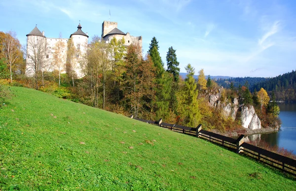Slottet i Niedzica. Polen - Stock-foto