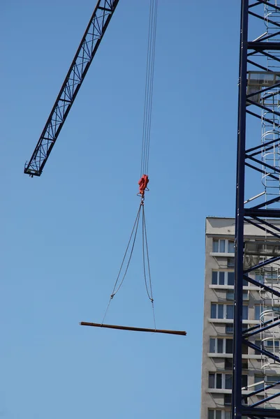 Acél crane: építési telek — Stock Fotó