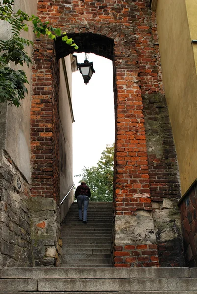 Dominikanska gate i sandomierz, Polen — Stockfoto