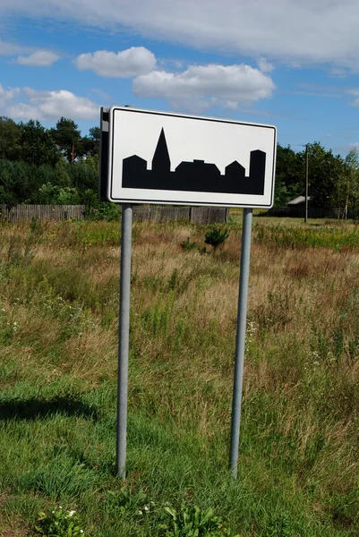 Знак города — стоковое фото
