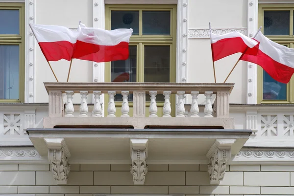 Polonya Bayrağı Stok Fotoğraf