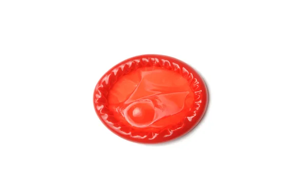 Preservativo isolado em branco — Fotografia de Stock