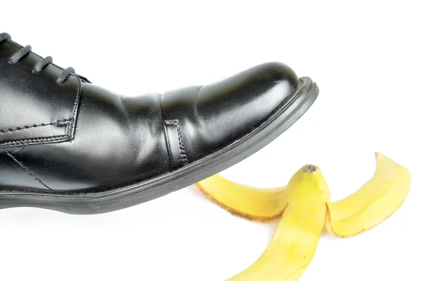 Ausrutscher bei der Bananenpille — Stockfoto