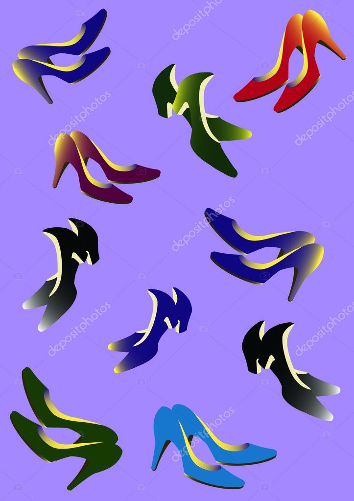 Shoes background — Stock Vector © kolganova 3068766