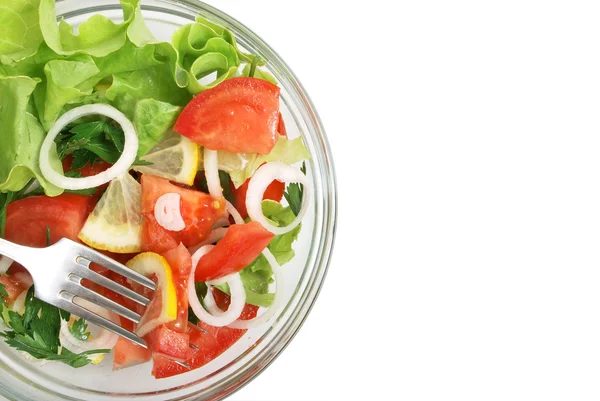 Fresh salad on white background — Stock Photo, Image