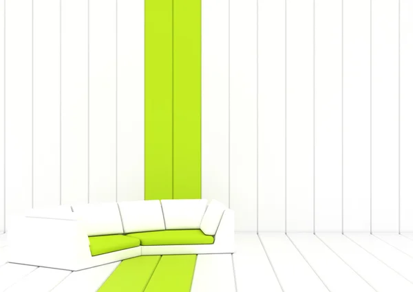 Pohovka v abstraktní interiéru — Stock fotografie
