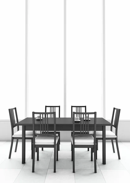 Mesa de comedor 3d —  Fotos de Stock