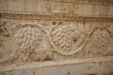 Decorative border in the temple of Bel, Palmyra, Syria clipart