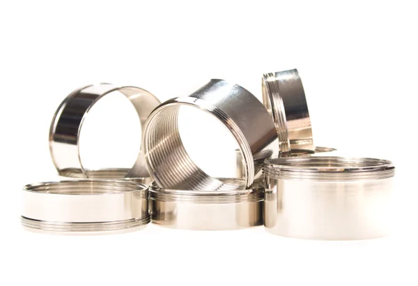 stock image Steel chromium-plated rings