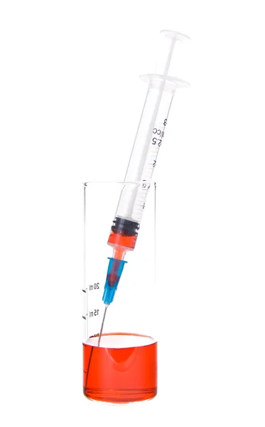 Tubes and syringe — Stock Photo, Image