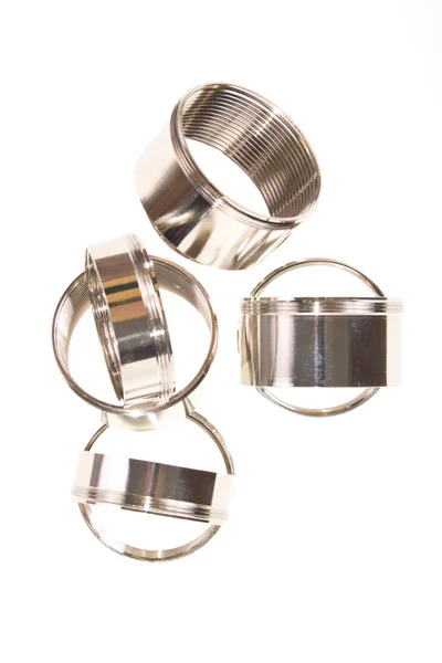 stock image Steel chromium-plated rings