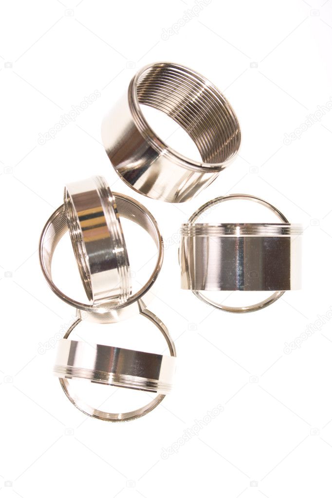Steel chromium-plated rings