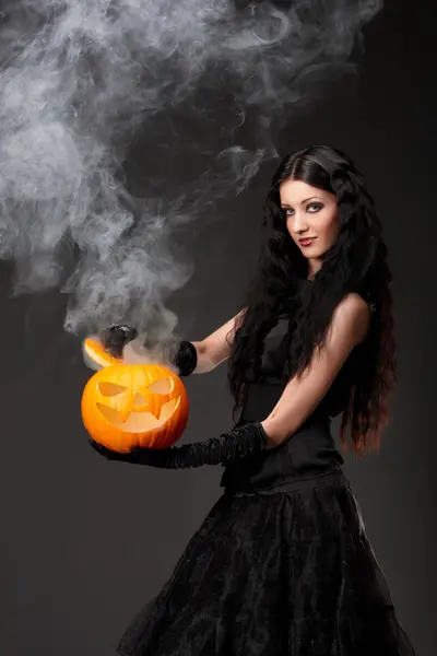 Evil but sexy witch — Stock Photo, Image