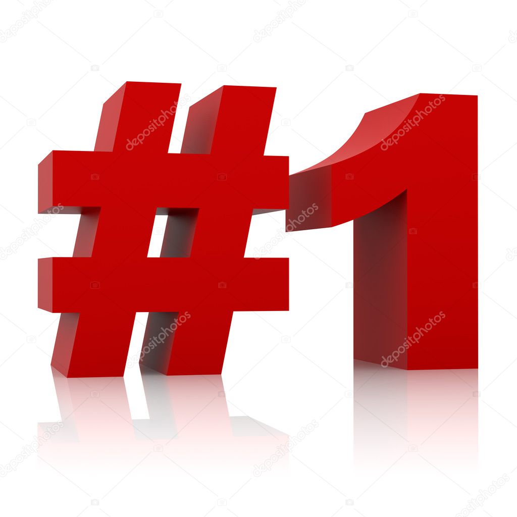 Red number one sign isolated on white Stock Photo by ©tiler84 2873308
