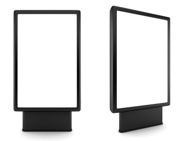 Blank advertising billboard isolated clipart