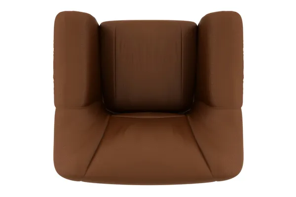 Kahverengi deri koltuk Üstten Görünüm — Stok fotoğraf