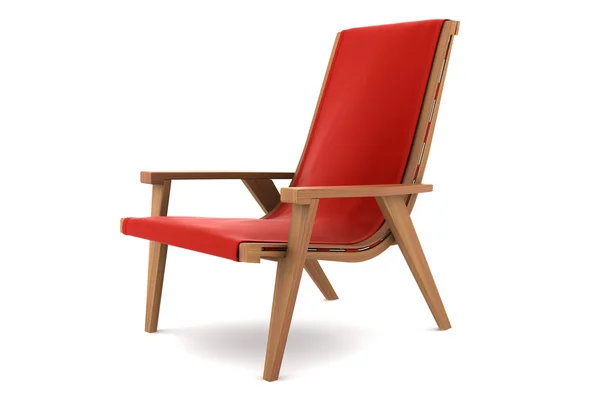 Красный кресло изолированы на белом — стоковое фото