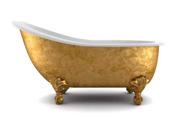 Классическая ванна на белом фоне — стоковое фото