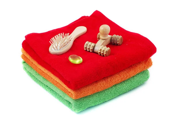 毛巾和按摩师 — 图库照片