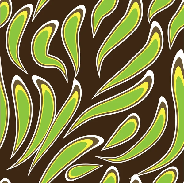 Décoration arrière-plan avec feuille, motif — Image vectorielle