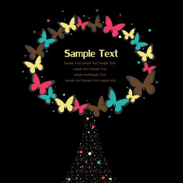 Card design with stylized trees and text — Stock Vector