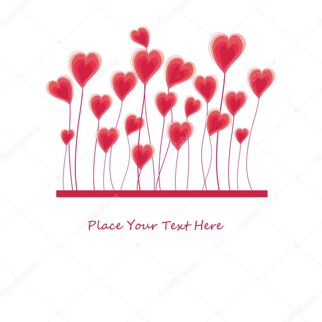 Hearts background vector