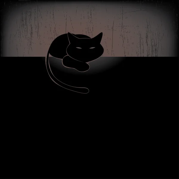 Gato negro silueta colecciones — Archivo Imágenes Vectoriales