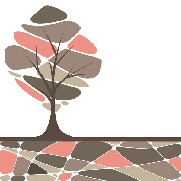 Αφηρημένο δέντρο. εικονογράφηση διανύσματος — Διανυσματικό Αρχείο