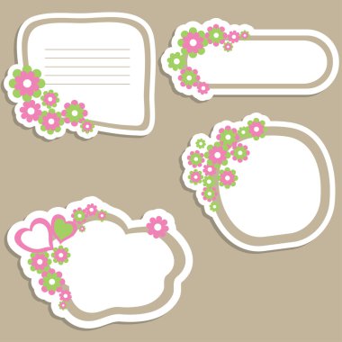 Flower banners. clipart