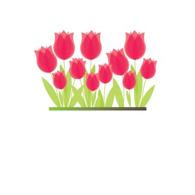 Branch of color flowers. vector illustration clipart