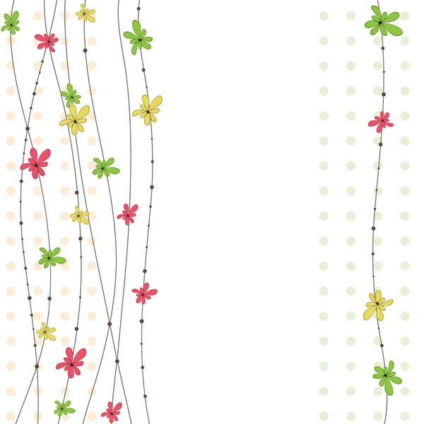 Flores abstractas. Ilustración vectorial — Vector de stock