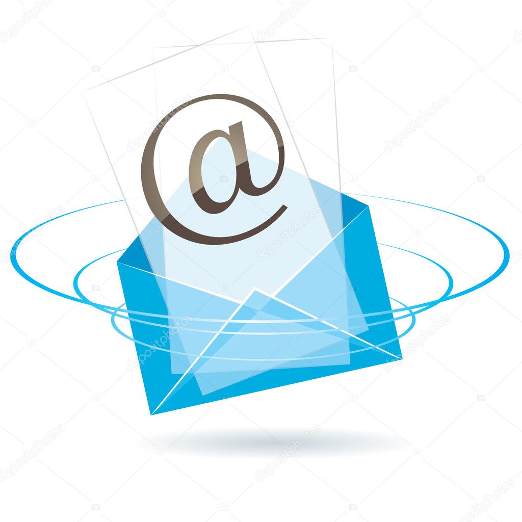 Blue Envelope icon. vector illustration